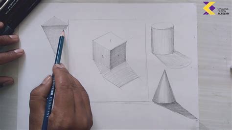 How To Shade Basic Forms 2b Pencil Tutorial Of 3d Basic Shapes With