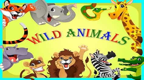 Learn Wild Animals Names And Sounds For Kids Children