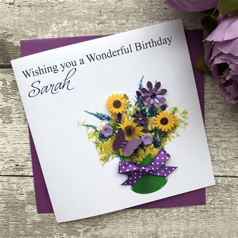 Similar to a birthday cake, birthday card traditions vary by culture but the origin of birthday cards is unclear. Handmade Personalised Birthday Card - Handmade CardsPink ...