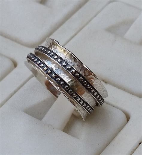 Silver Spinner Ring Sterling Silver Ring Spinners Wedding