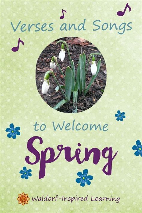 Verses And Songs To Welcome Spring ⋆ Art Of Homeschooling Inspired