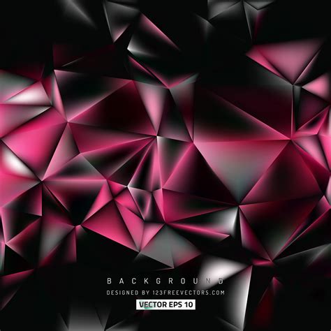 Abstract Black Pink Polygon Background