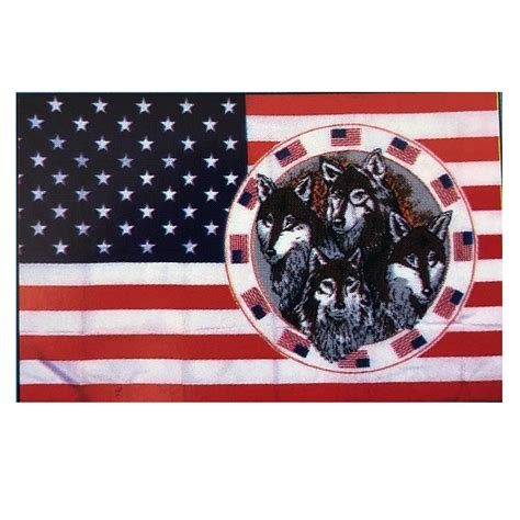 Usa 4 Wolves Flag 3 X 5 Ft Standard Ultimate Flags