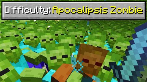 La Nueva Dificultad Apocalipsis Zombie En Minecraft 😰 Youtube