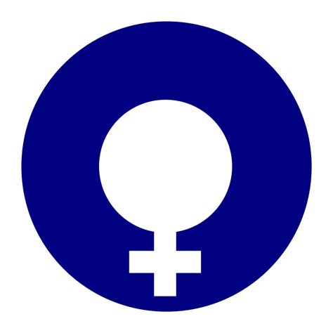 Female Gender Symbol Filled In A Circle Openclipart