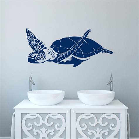 Turtle Wall Decal Sea Turtle Wall Decal Tortoise Sea Animals Etsy