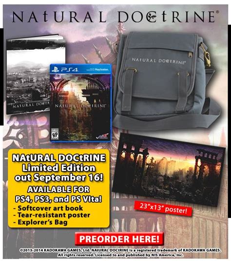 We have 2 trophies for natural doctrine on playstation 4 (ps4). NAtURAL DOCtRINE Dated and Limited Edition Details