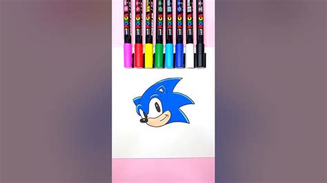 Drawing Sonic With Posca Markers Satisfying Art Shorts Viral Sonic