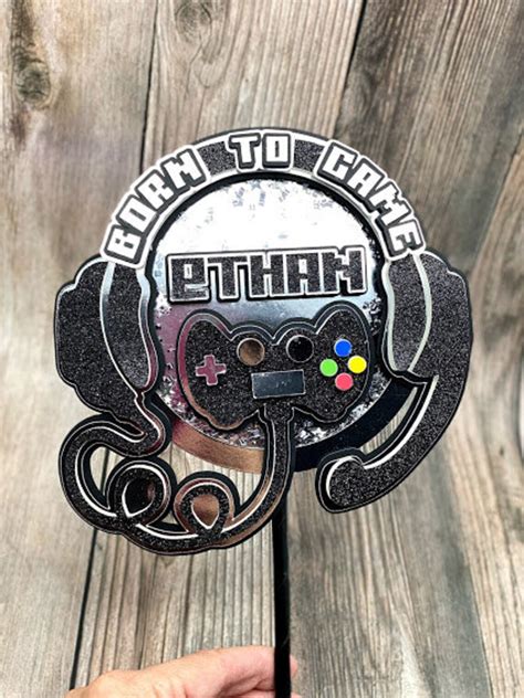 Gamer Cake Topper Game Control Cake Topper With Mini Led Etsy