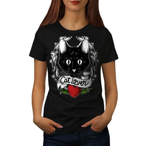 Wellcoda Cat Lover Womens T Shirt Kitty Animal Casual Design Printed