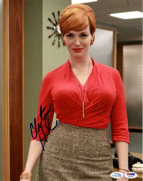 Christina Hendricks Autographed Signed 11x14 Photo Hot Sexy Redhead Mad