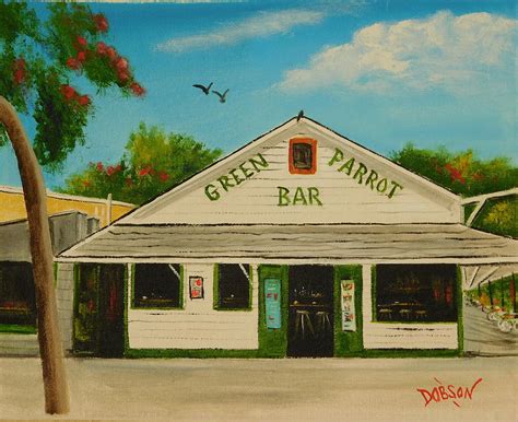 Green Parrot Bar Key West Painting By Lloyd Dobson Pixels