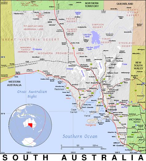 Sa · South Australia · Public Domain Maps By Pat The Free Open Source
