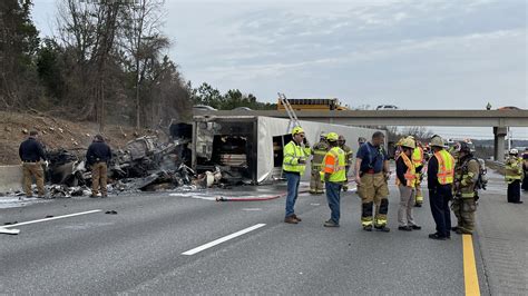 Driver Hurt In Fiery Tractor Trailer Crash