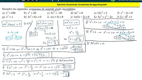 02 Ecuaciones Segundo Grado Incompletas Otosection