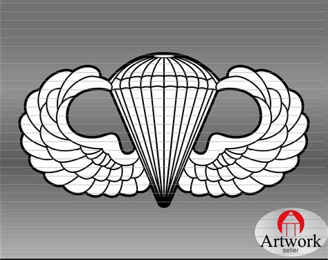 Airborne Svg Army Logo Military Soldier Airborne Clipart Etsy
