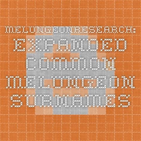 Melungeonresearch Expanded Common Melungeon Surnames Writers Block