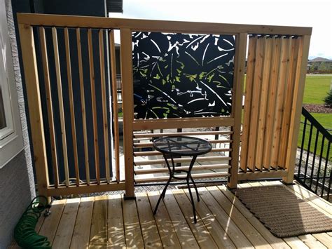 Vertical And Horizontal Louvered Privacy Enhanced Deck Railing By Wilson Loree Privacy Screen
