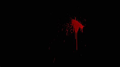 Blood Dripping Realistic Blood Splatter Black Background Draw Heat