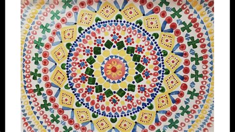 Block Painting With Vegetables Mandala Art Cbse Sikkim Project