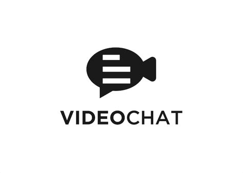 Premium Vector Video Chat Logo Design Icon Vector Silhouette Illustration
