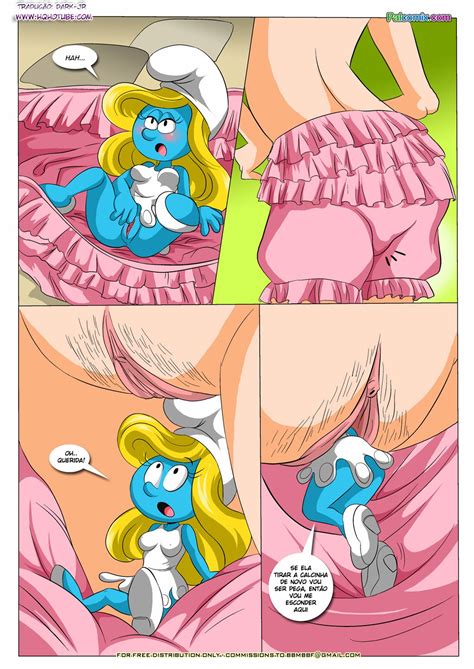 Smurfette Transando Com Todo Mundo Na Aldeia Dos Smurfs Pombaloka