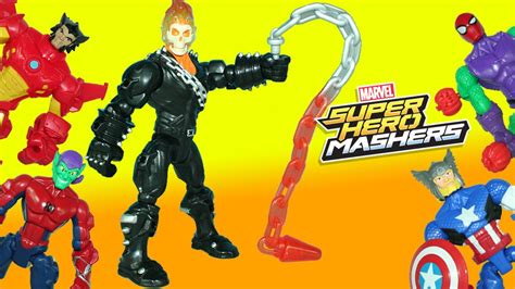 Marvel Super Hero Mashers Ghost Rider And Spider Man Thor Wolverine Get