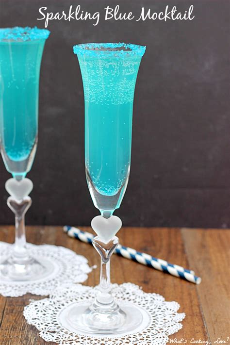 Sparkling Blue Mocktail Whats Cooking Love Recipe Mocktails Non