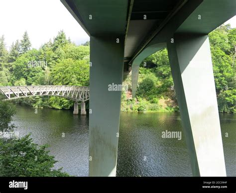 The Clunie Footbridge Is Directly Underneath The Road Bridge Taking The