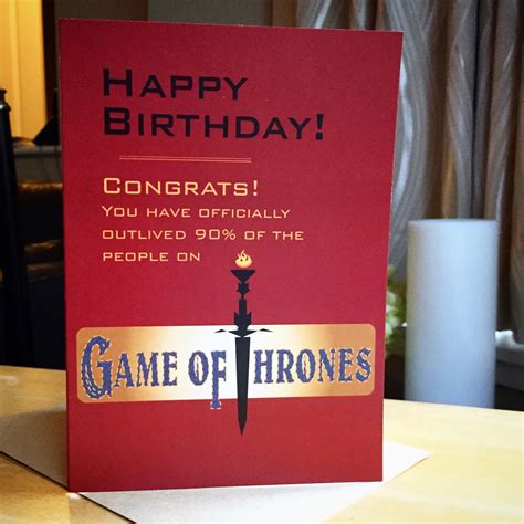 Funny Game Of Thrones Birthday Card-Happy Birthday by CovetedCards