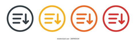Sorting Icon Set Arrange List By Stock Vector Royalty Free 2009405534