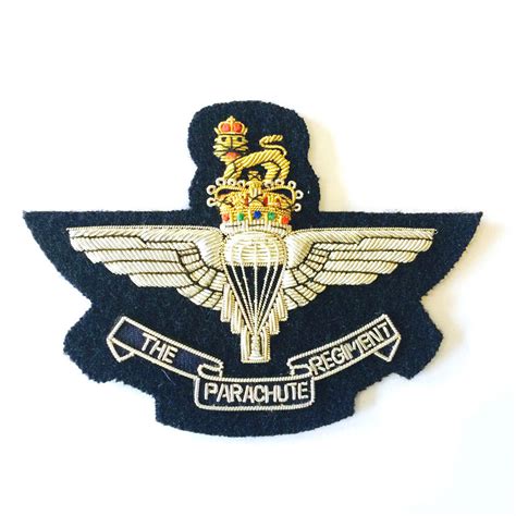 Parachute Regiment Blazer Badge Large Black Or Dark Navy The