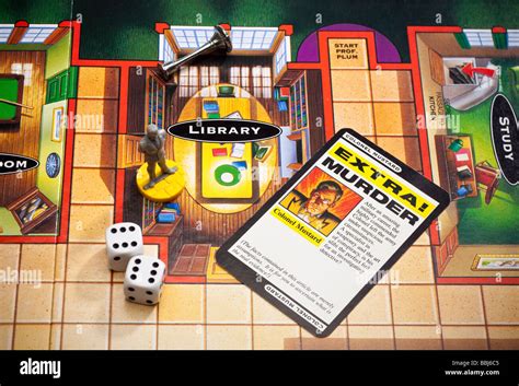 Cluedo Board Game With Pieces Stock Photo Alamy