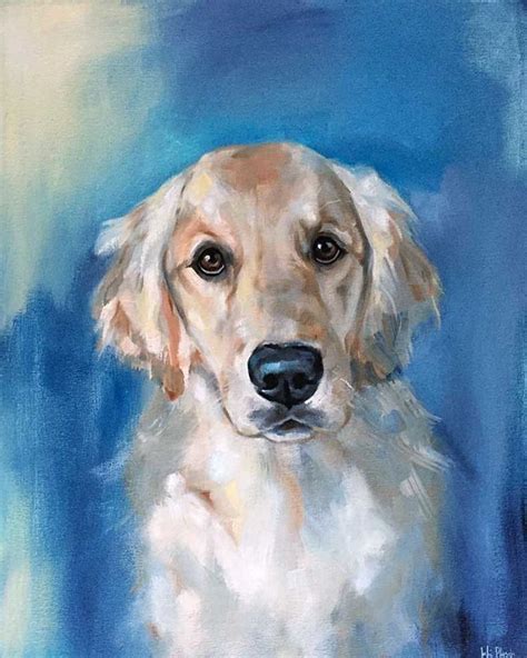 Maggie Oil On Canvas Goldenretriever Dogs Petportraits Artist