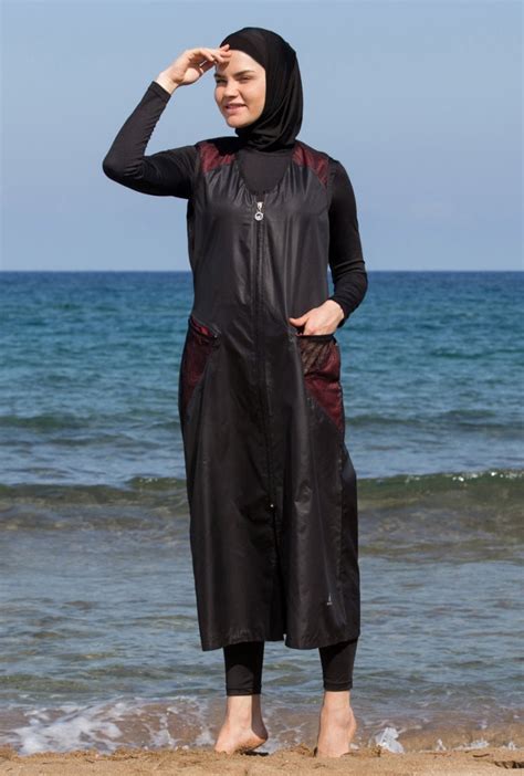 Adabkini Sila Muslim 5 Piece Long Swimsuit Islamic Full Cover Etsy