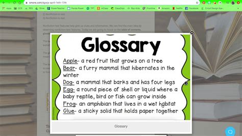 Nonfiction Text Features Table Of Contents Glossary Index Youtube