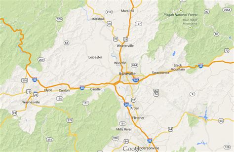 Asheville Nc Surrounding Area Map Asheville Nc Area Information