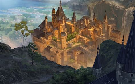 Download Wallpaper 3840x2400 Castle Buildings Fantasy Art 4k Ultra