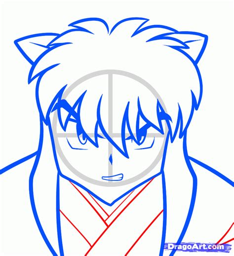 Easy Draw Anime How To Draw Inuyasha Easy Step 6 Easy Drawings