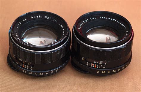 Asahi Pentax Super Takumar 55mm Lenses Compared