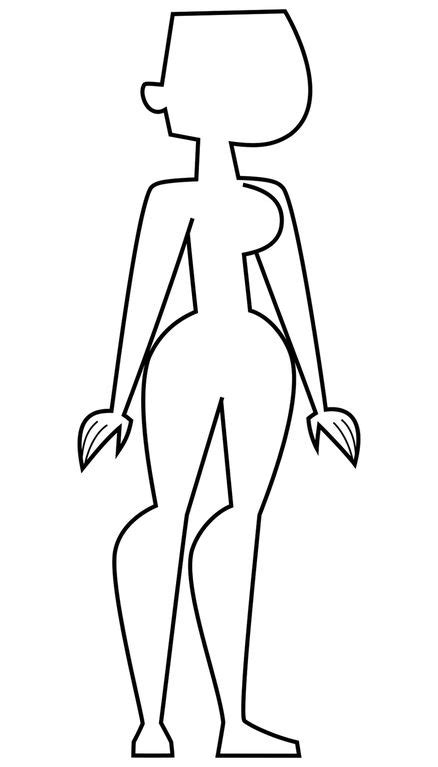 Muscular Female Character Base Dibujos Garabateados Como Hacer