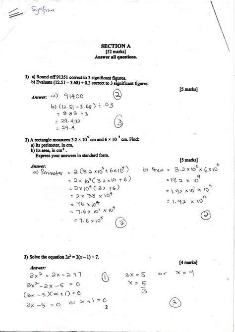 Matematik Tingkatan 4 Soalan Dan Jawapan