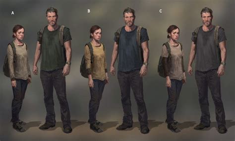 ellie and joel concept art the last of us part ii art gallery game character design character