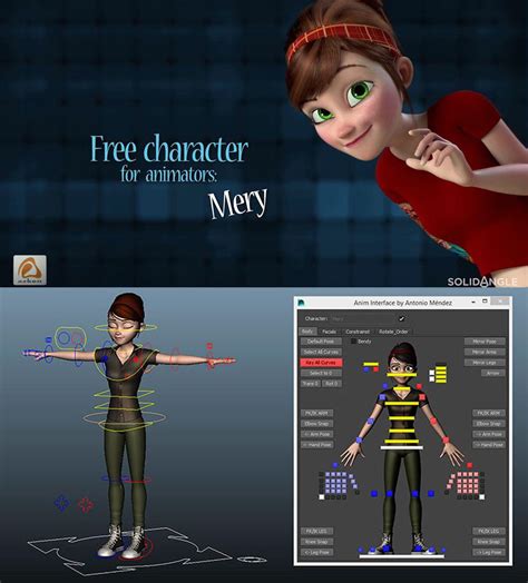Cgmeetup On Twitter Mery Free Character Rig For Animators T