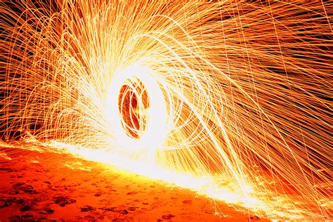Playing With Fire Experiments With Burning Steel Wool Photography