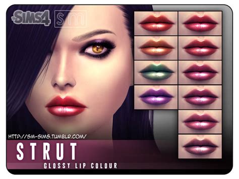 The Sims Resource Glossy Lip Colour By Screaming Mustard Sims 4