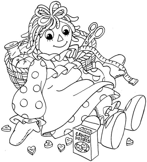 ️free Raggedy Ann Coloring Pages Free Download