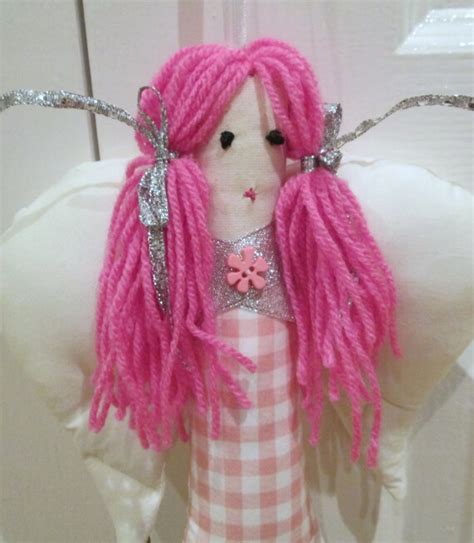 Guardian Angel Rag Doll Fabric Doll Handmade By Awfybrawjewellery