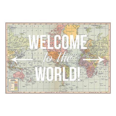 Personalised Welcome To The World Map Print By Of Life And Lemons