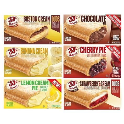 jj s bakery cream pie variety pack by tribeca curations 6 flavors 6 pack